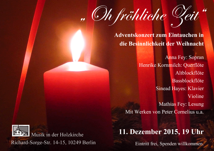Adventskonzert in der Holzkirche 11.12.2015